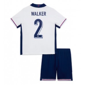 Anglie Kyle Walker #2 Dětské Domácí dres komplet ME 2024 Krátký Rukáv (+ trenýrky)